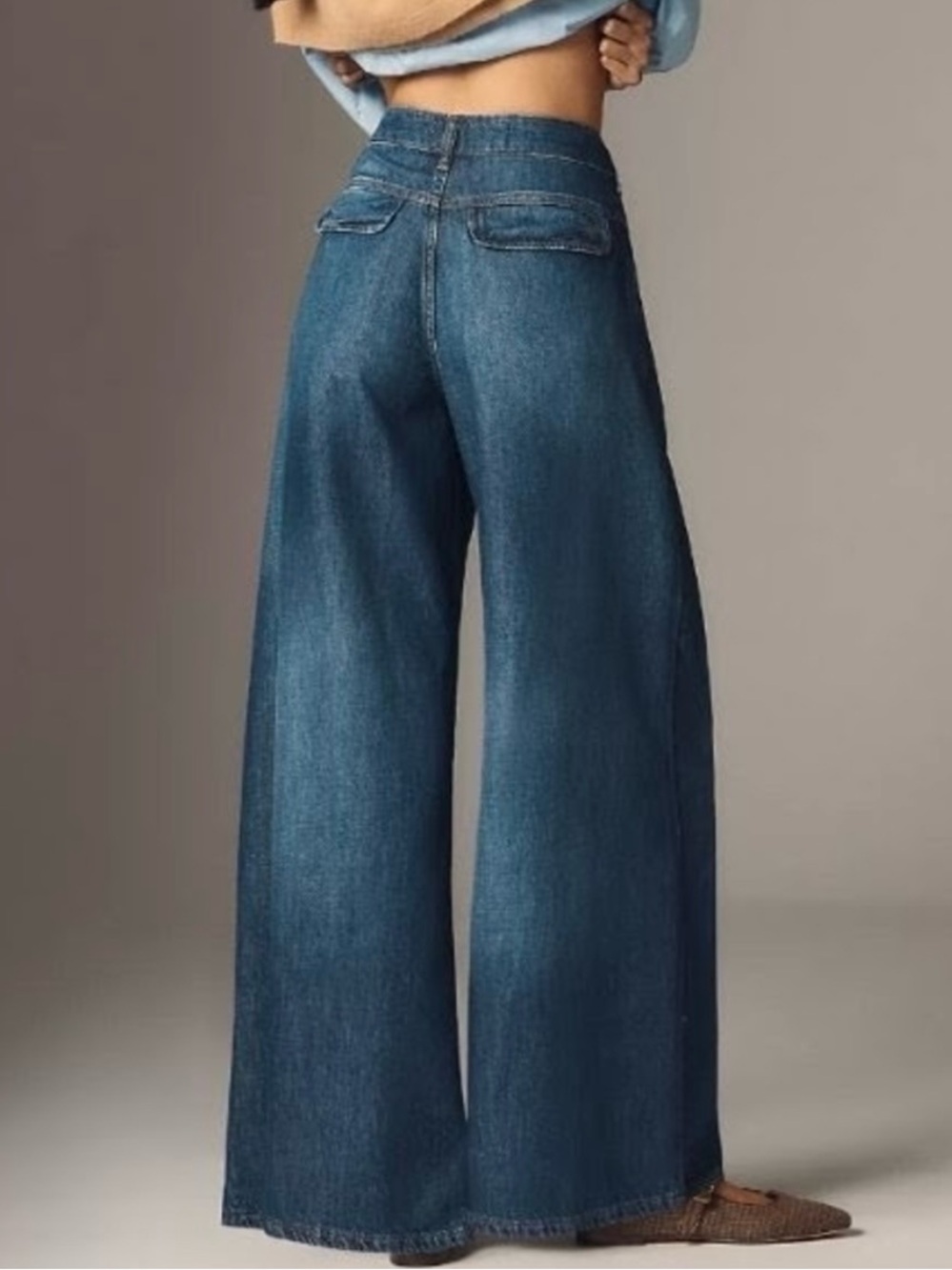Anthropology Pilcro High Rise Wide Leg Blue Jeans - Picture 2 of 9